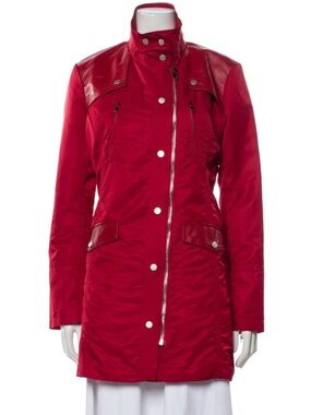 Samantha Sipos Red Leather Brand New Coat